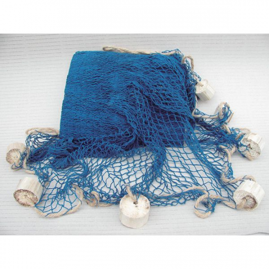 Fischernetz mit Schwimmern blau
