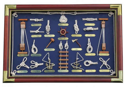 Knotentafel hinter Glas 60x40cm