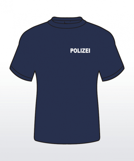 T-Shirt mit Behördenaufdruck beidseitig 1-zeilig