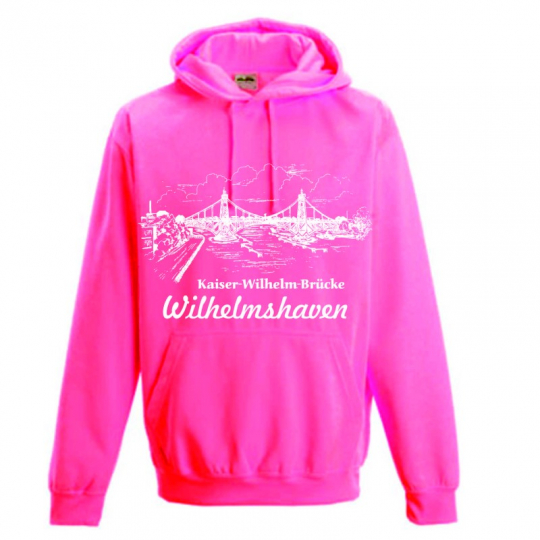 Hoodie Electric Pink Kaiser-Wilhelm-Brücke Wilhelmshaven