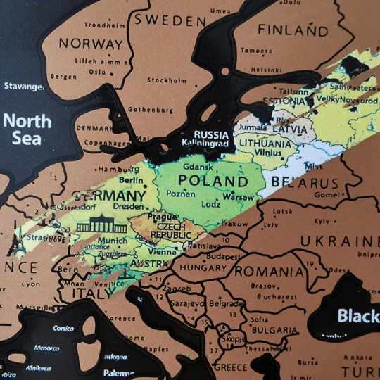 Weltkarte zum Rubbeln 82x59cm