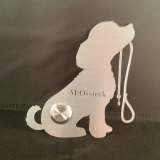 Edelstahlschild, niedlicher Hund