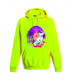 Hoodie Electric Pink Unicorn chilliges Einhorn Hoodie Electric Pink Unicorn chilliges Einhorn