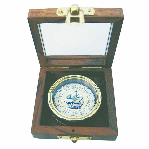 Kompass mit Schiffs-Windrose