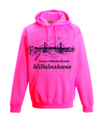 Hoodie Electric Pink Kaiser-Wilhelm-Brücke Wilhelmshaven
