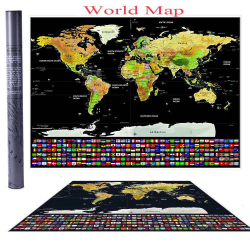 Weltkarte zum Rubbeln 82x59cm